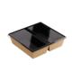 1200ml Kraft/Black Two Compartment OneClick (PO Lined)