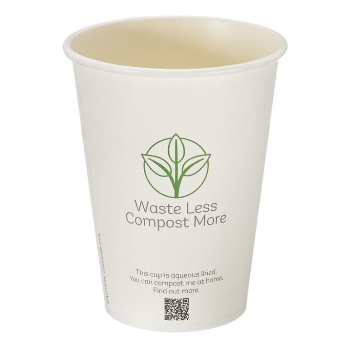12oz White Double Wall Hot Cup (Aqueous Lined)