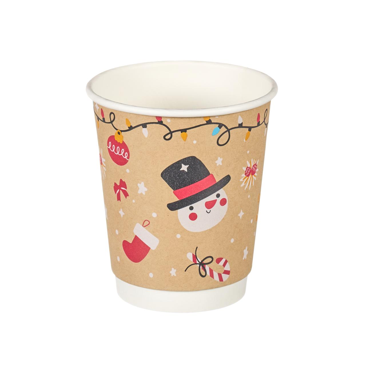 8oz Double Wall Hot Cup (Aqueous Lined)