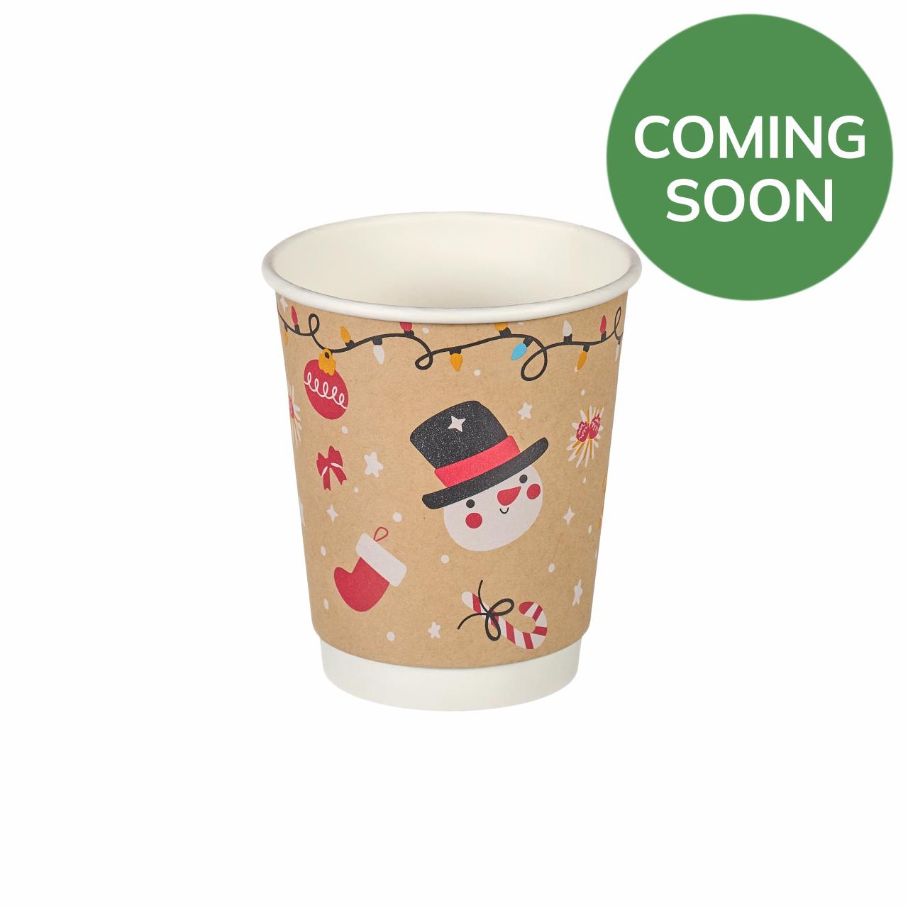 8oz Double Wall Hot Cup (Aqueous Lined)