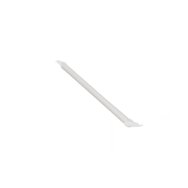 Go-Pak White Individually Wrapped Paper Straw