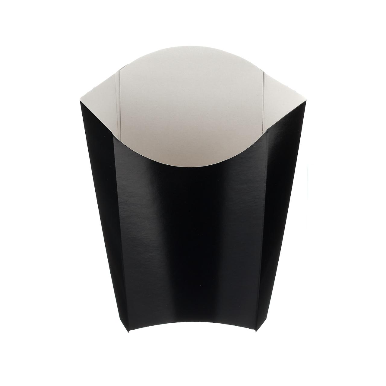 Large Black Folded Board Chip Scoop