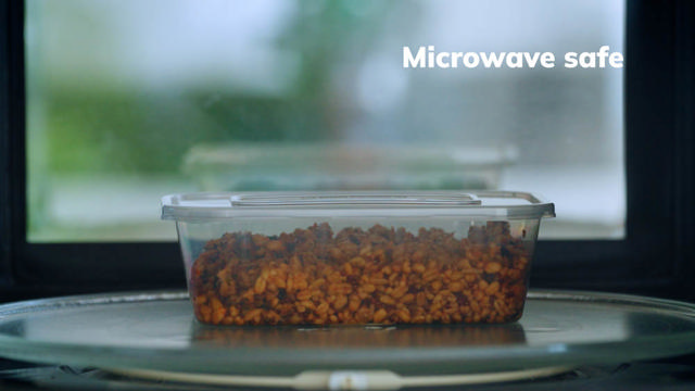 1000ml Clear PP Microwavable Container & Lid